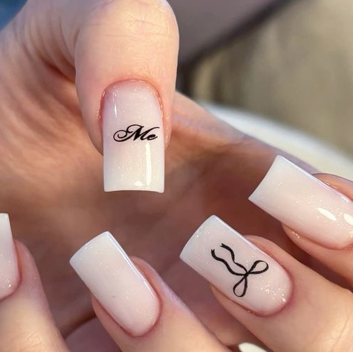 Наращивание + дизайн на 2-4 ногтя