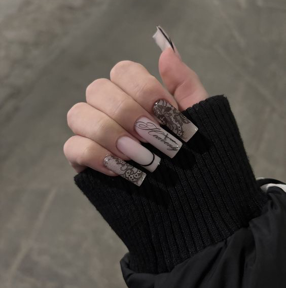 Экстрим наращивание + дизайн на все ногти