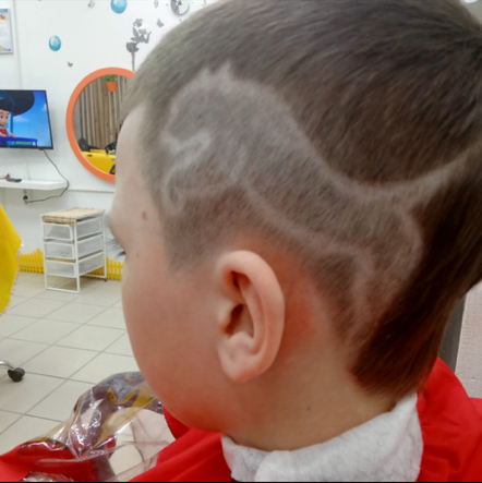 Hair tattoo (фигурный выстриг) ⚡️ (6 мес.- 6 лет) кресло-машинка