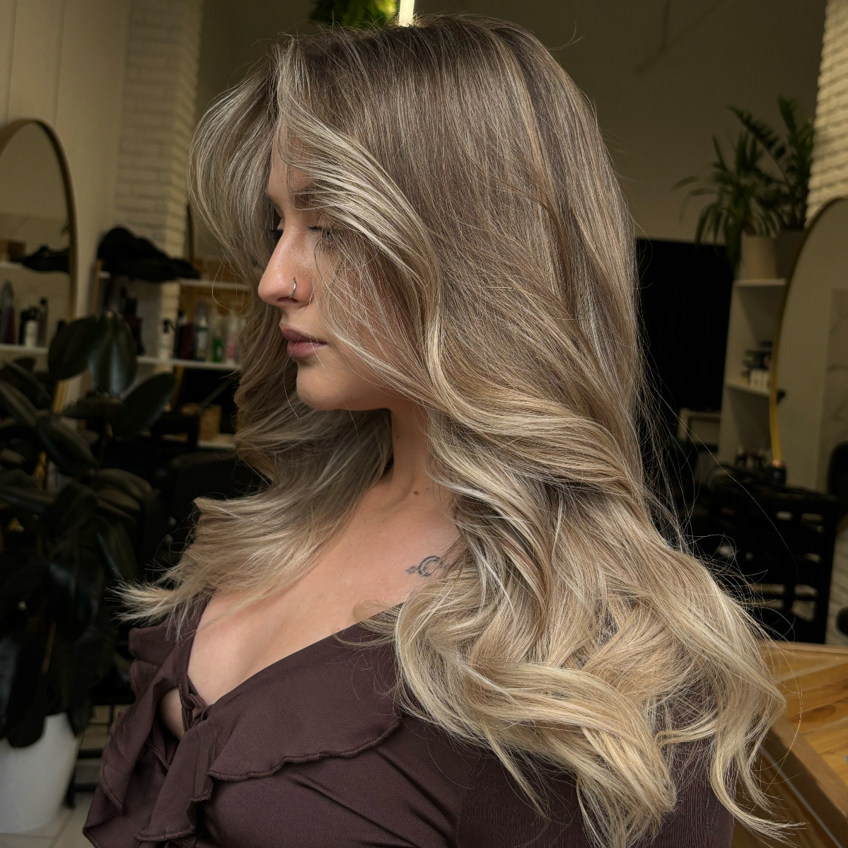 Сложное окрашивание с затемнением слоев