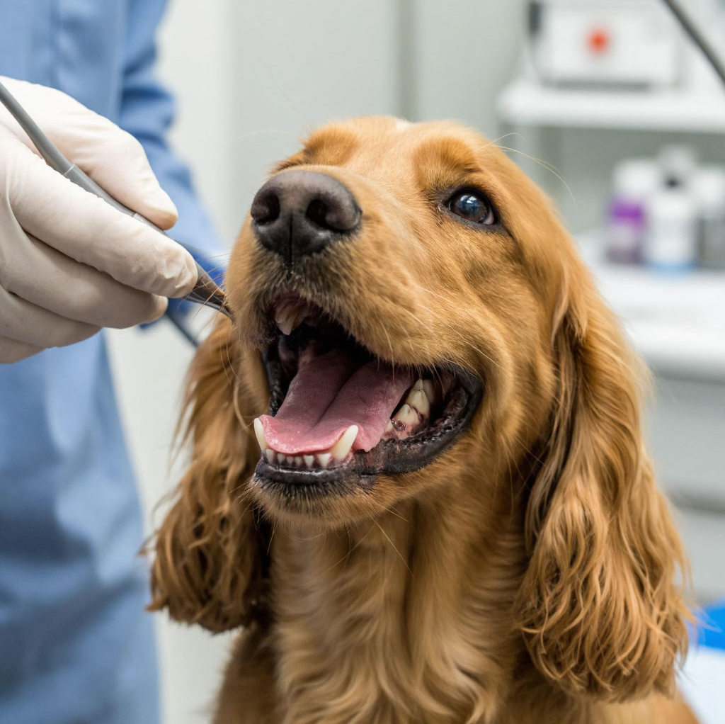 Ультразвуковая чистка зубов средних пород собак от 6 кг