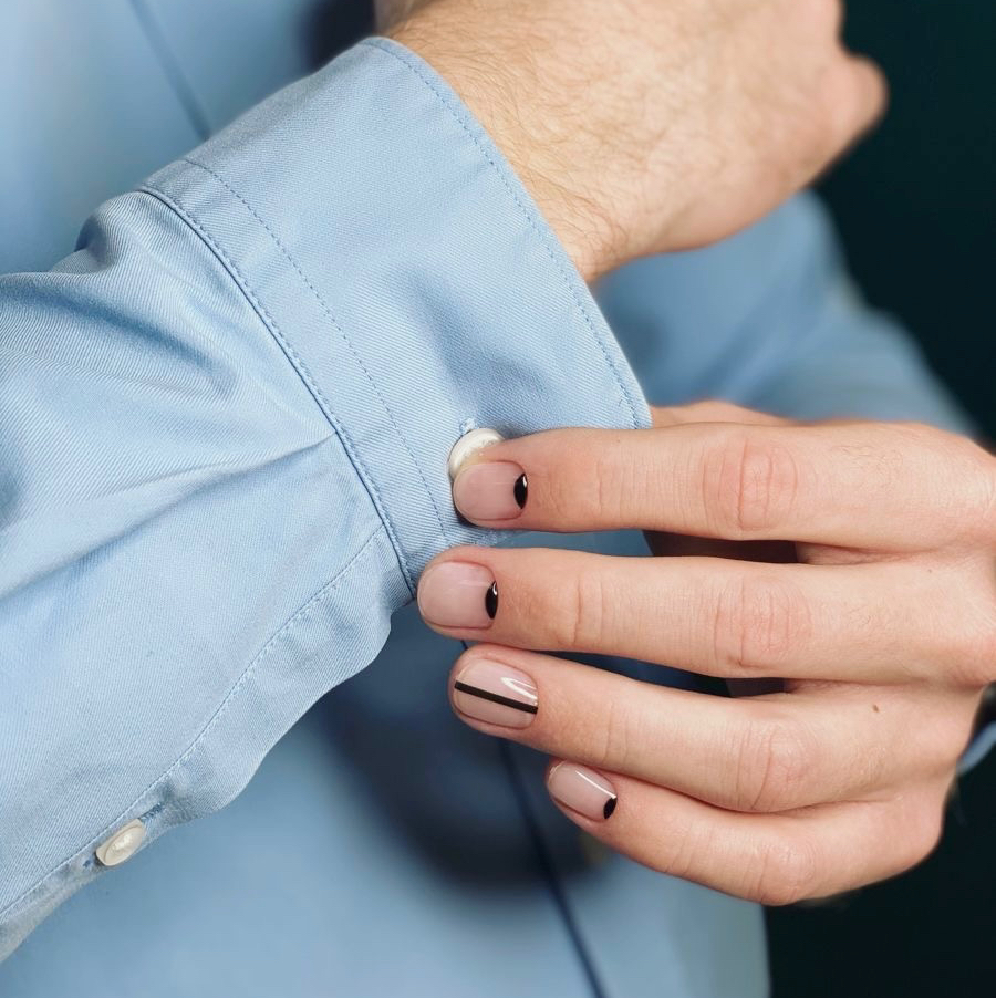 Мужской маникюр с покрытием