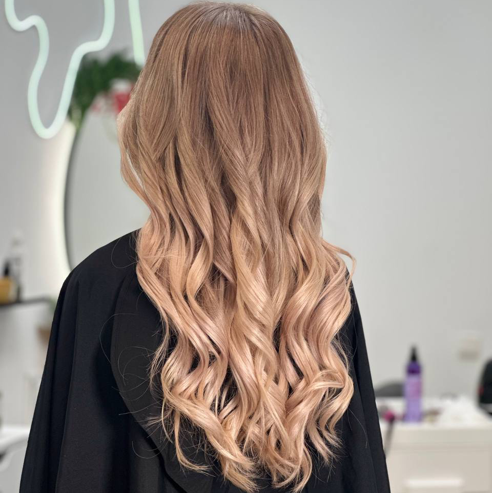 Сложное окрашивание на очень длинные волосы