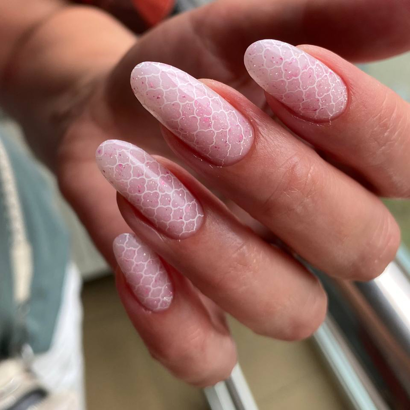 Наращивание ногтей+покрытие однотон