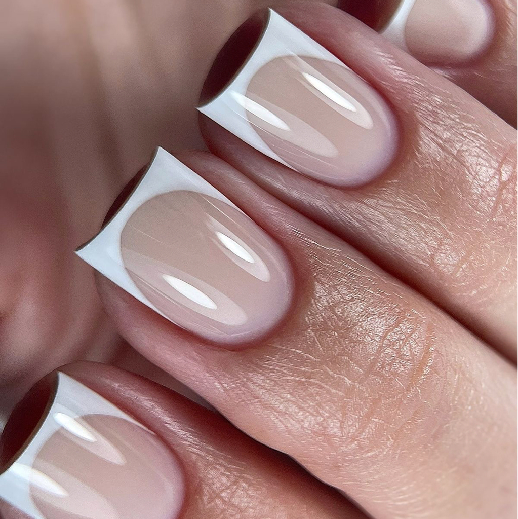 Комби маникюр+ покрытие дизайн/френч