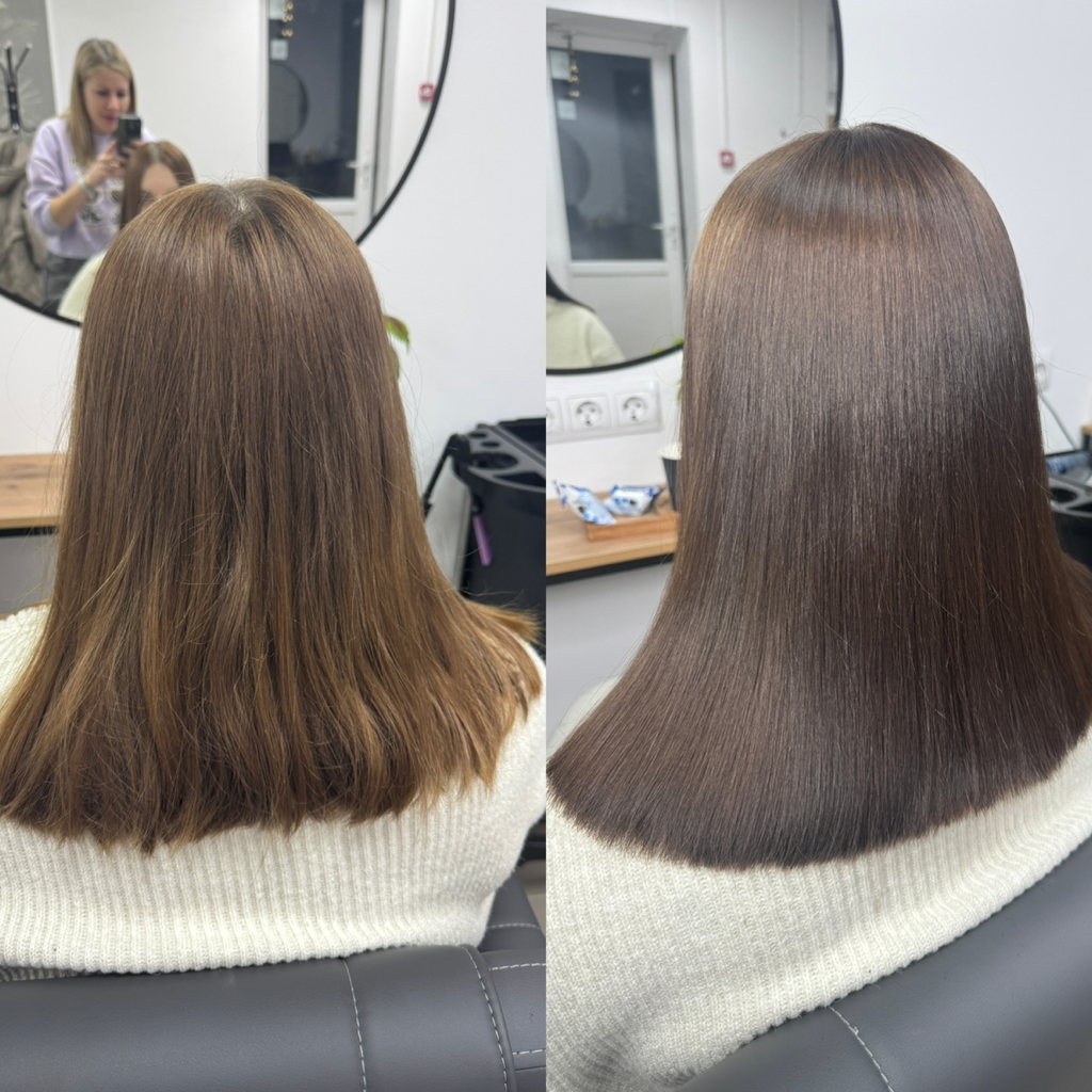 Окрашивание всей длины (до лопаток)