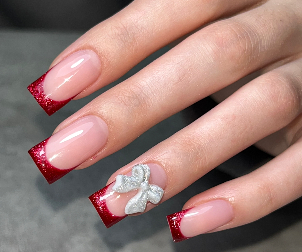 Наращивание ногтей+дизайн (средняя длина)