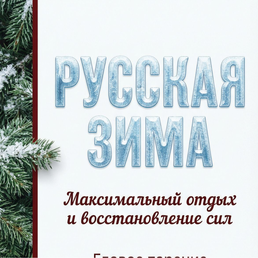 РУССКАЯ ЗИМА. Хвойный комплекс для максимального восстановления и отдыха тела. Бочка, массаж, веники, стопы.