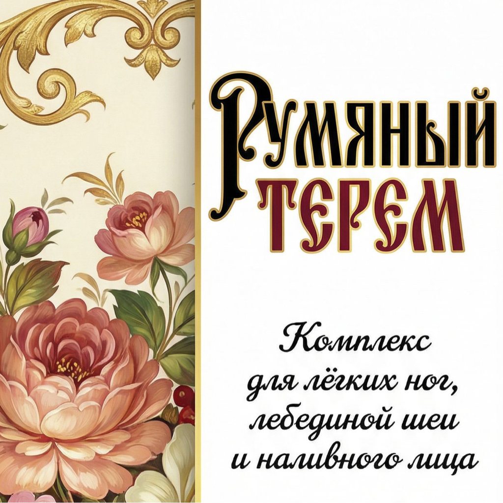 РУМЯНЫЙ ТЕРЕМ. Комбо для лёгких ног, лебединой шеи и наливного лица.