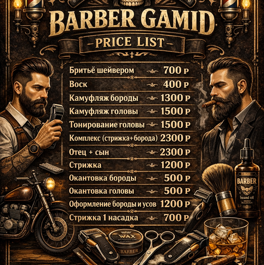 Оформление бороды и усов
