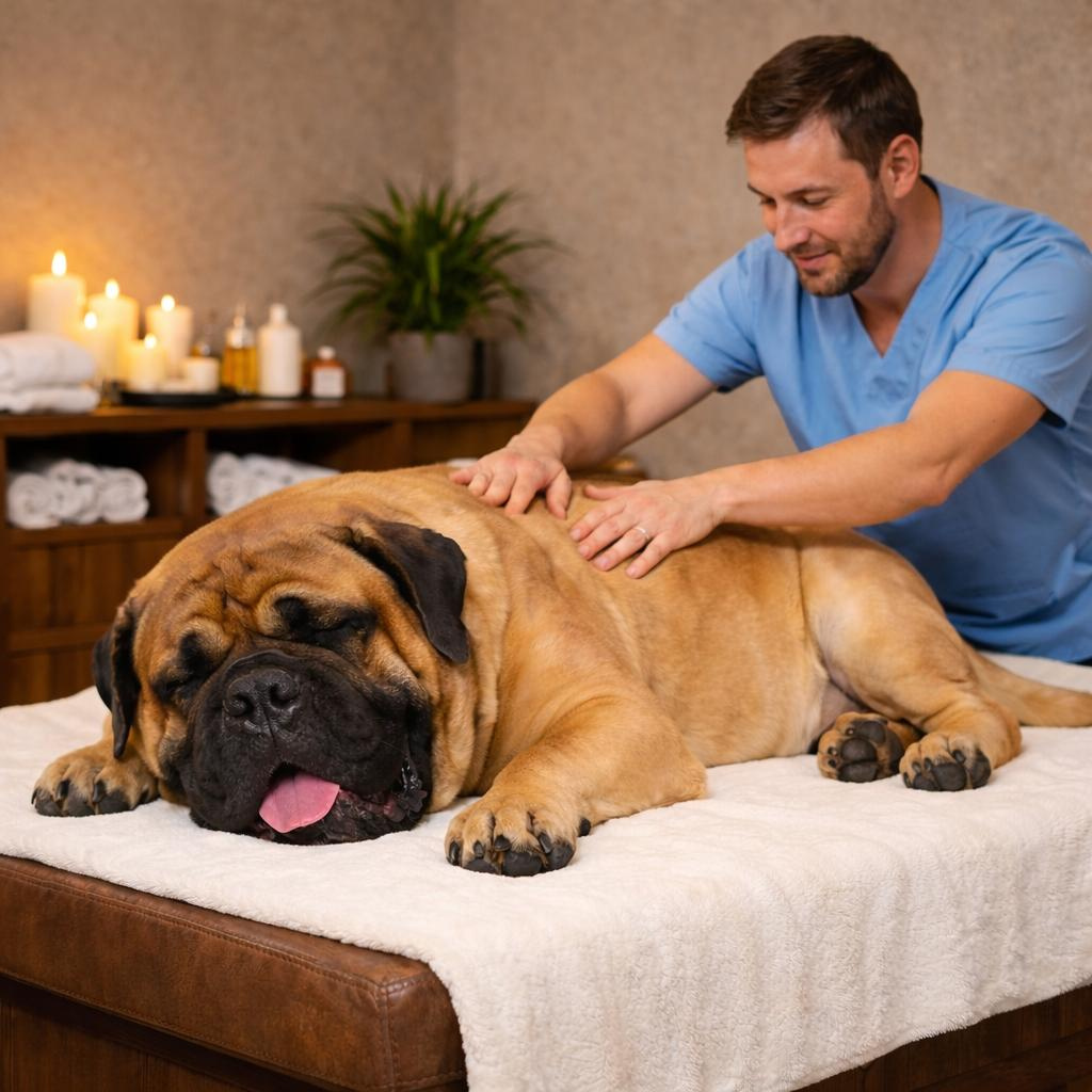 Массаж гиганты собаки