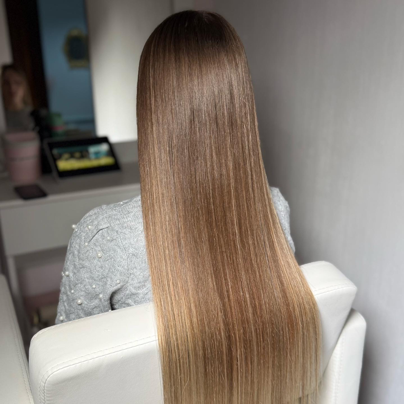 Ленточное наращивание волос ( коррекция затылочной и 2-ух височных )