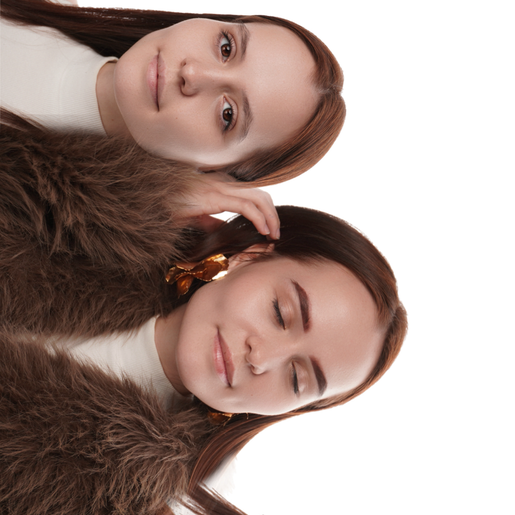 Сложные перекрытие старого перманента бровей, с индивидуальным подбором тона.