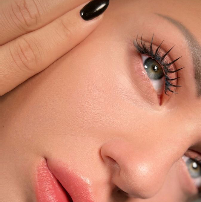 Мокрый эффект / лучи / цветные ресницы