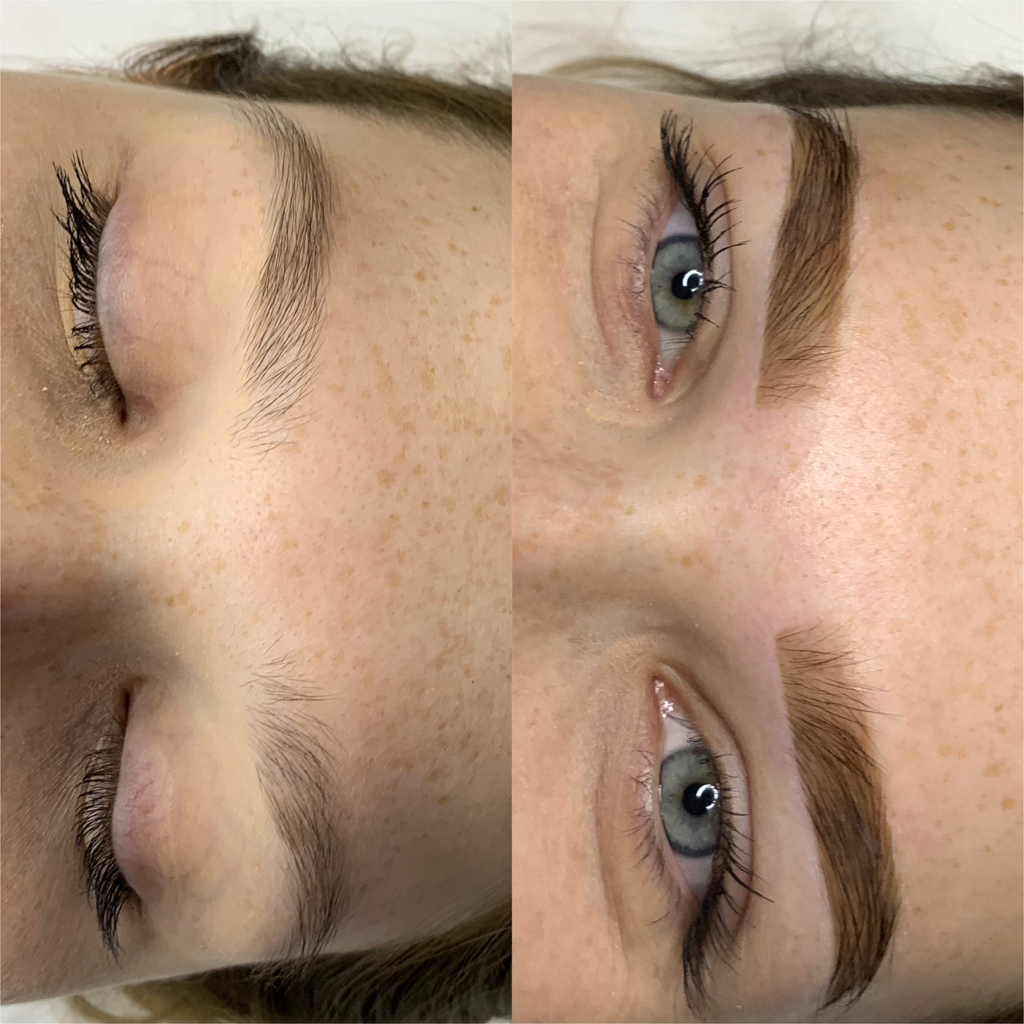 Брови краской и коррекция