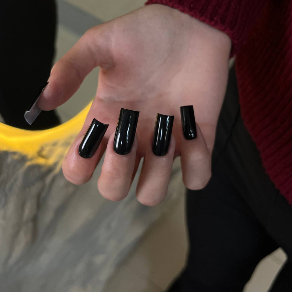 У меня длинные, с укреплением)