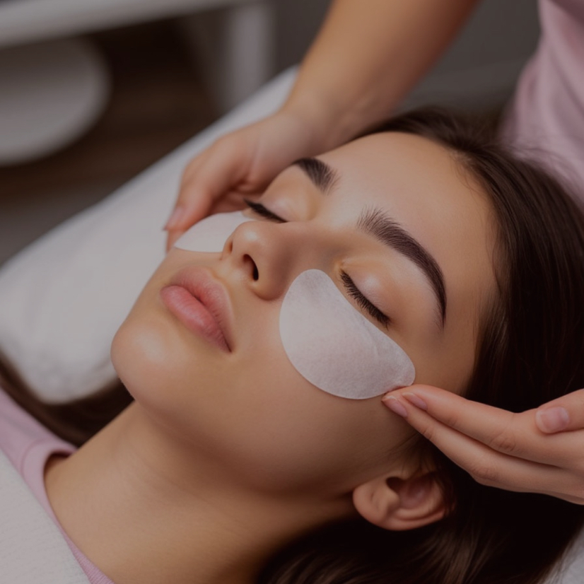 Снятие наращенных ресниц + уход