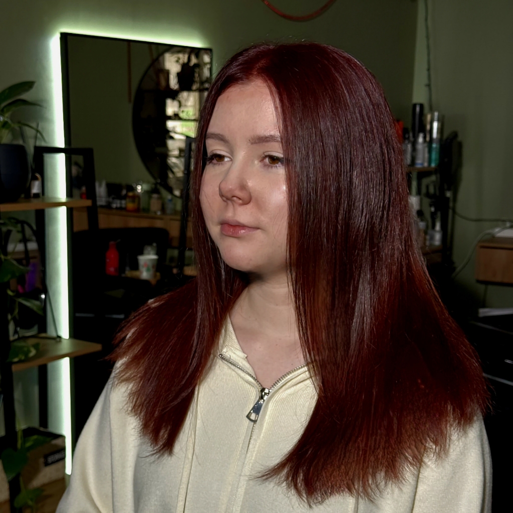 Однотонное окрашивание волос