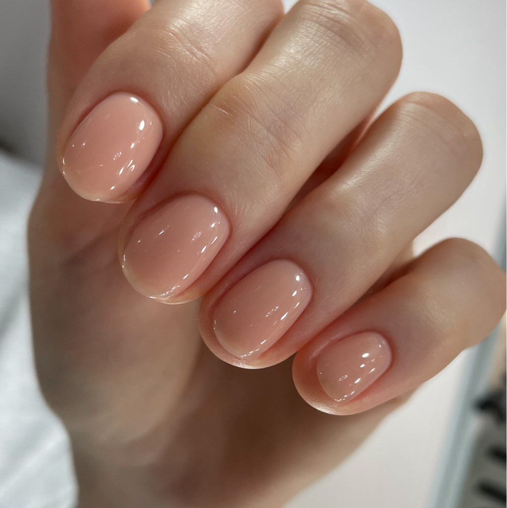 снятие + маникюр + покрытие камуфлирующей базой