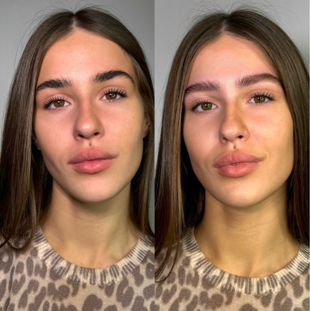 Осветление бровей + коррекция