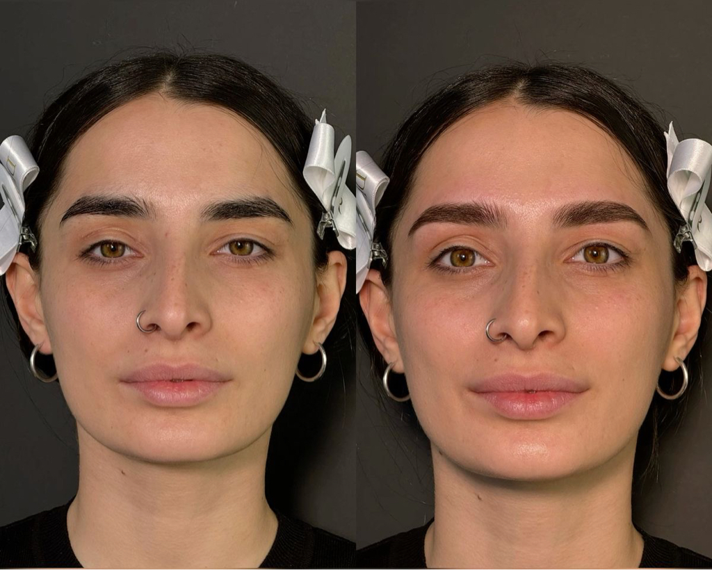 Осветление бровей