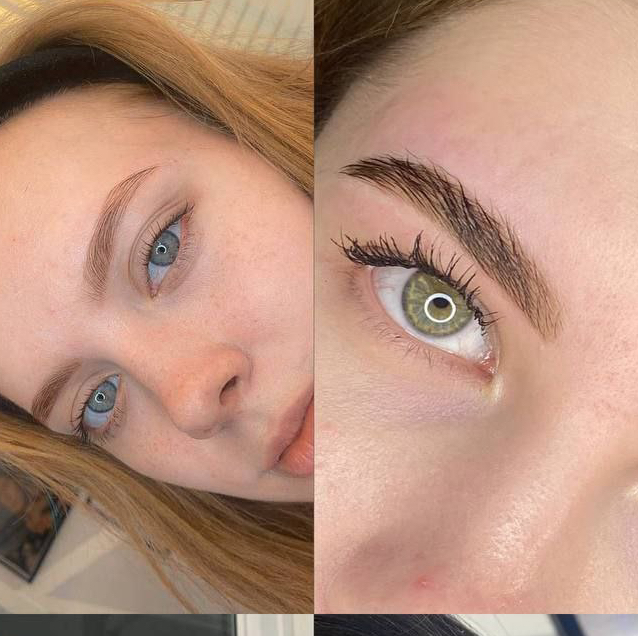 Окрашивание бровей краской