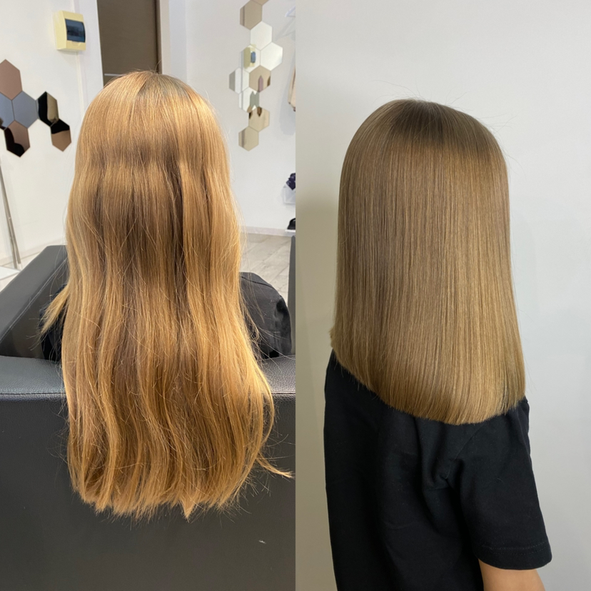 Комплекс «точная геометрическая стрижка + пилинг кожи головы»