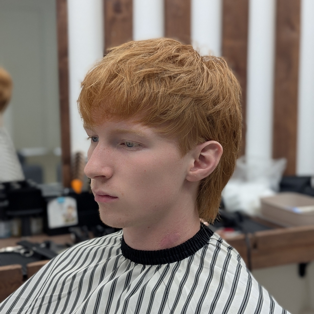 студенческая (креативная) классика, маллет, текстурный кроп