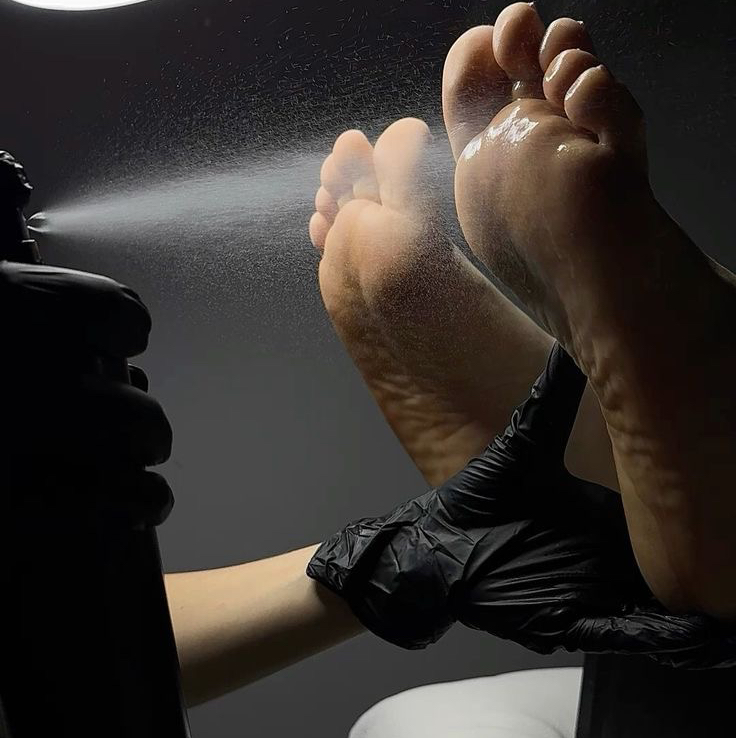 Обработка стоп без покрытия