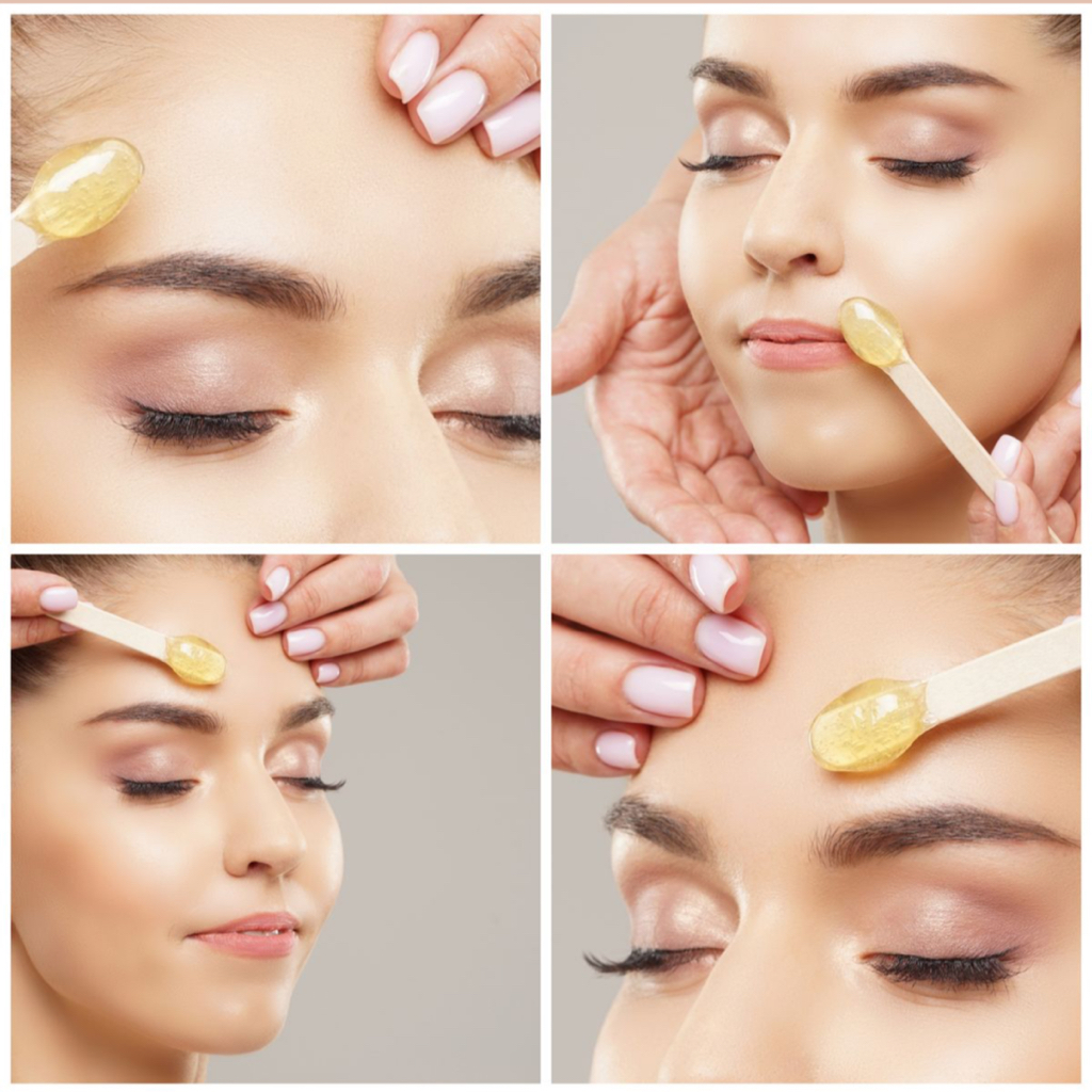 Подбородок, усики, бакенбарды, щеки, лоб (1 зона)