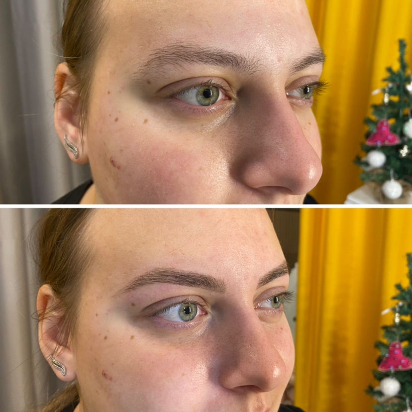 Коррекция бровей+ краска