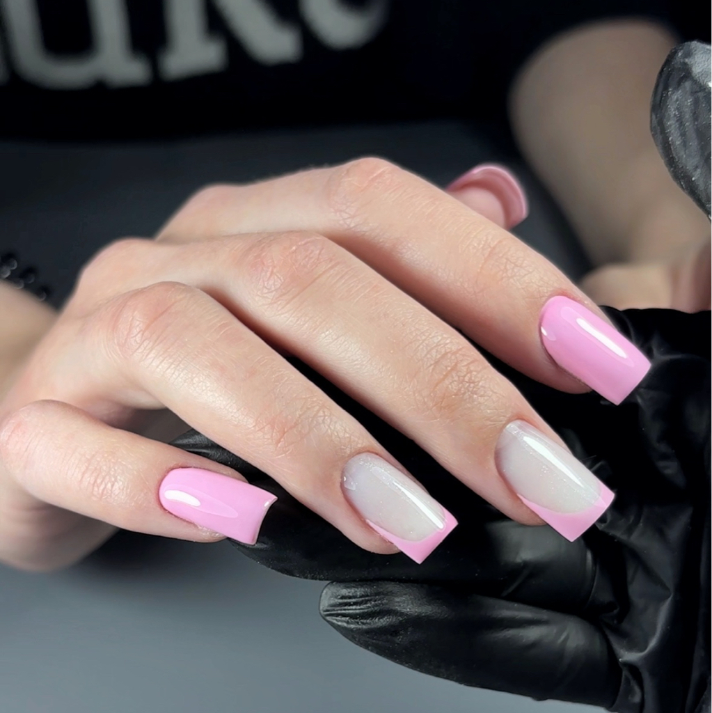 Маникюр с укреплением + однотон