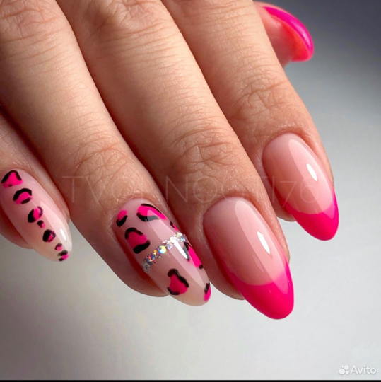 Укрепление гелем длинные ногти