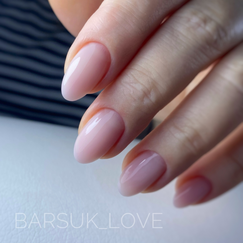 Короткие ногти до 5 мм «БАЗА БЕЗ ПОКРЫТИЯ ЦВЕТНЫМ ГЕЛЬ-ЛАКОМ»