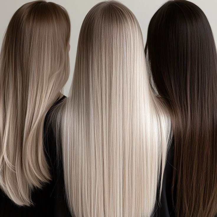 Мелирование на фольгу длинные (длина чуть ниже плеч)