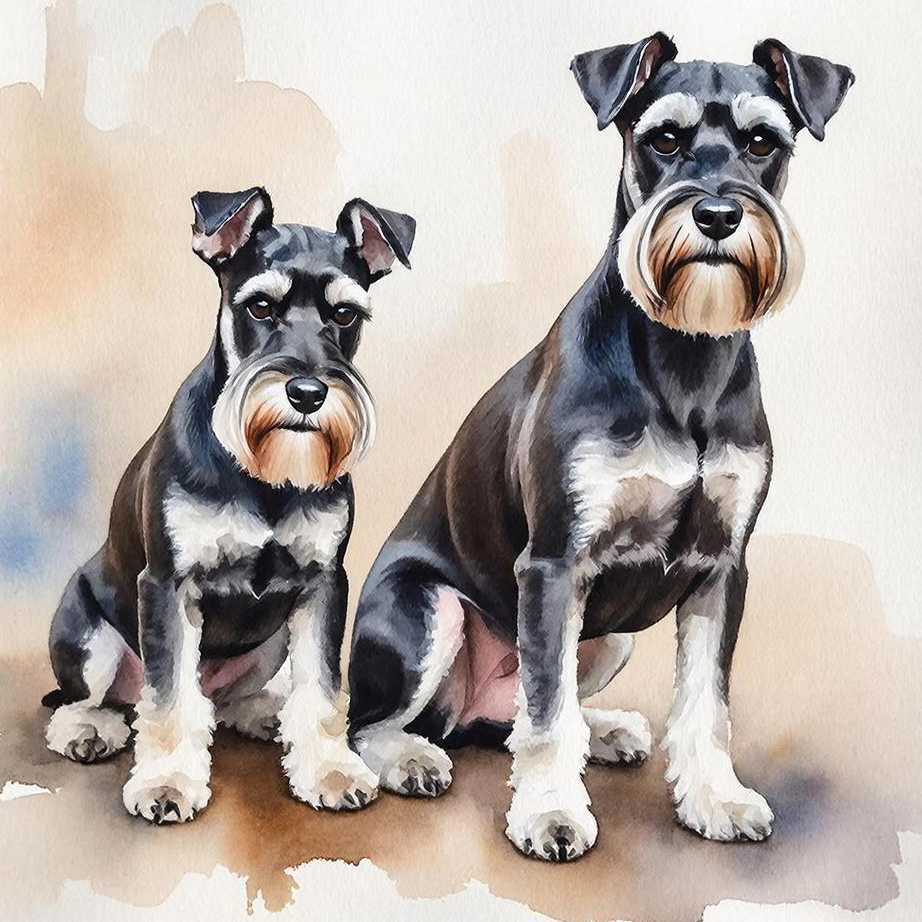 Гигиена собак пород: цверг, миттель, ризеншнауцер