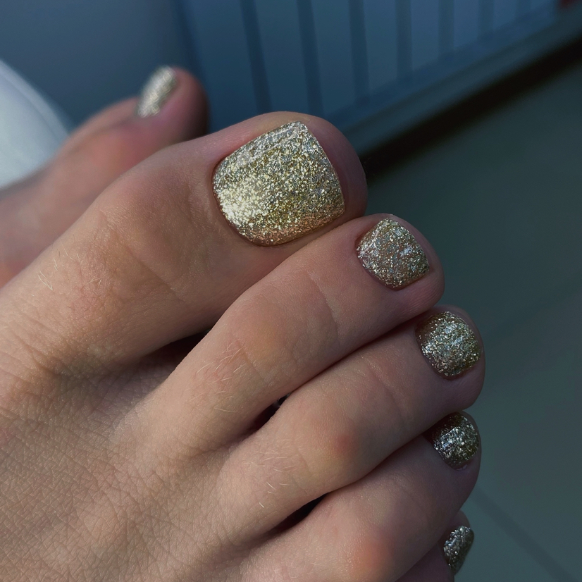 Полный педикюр Golden Trace с покрытием (стопа+пальчики)