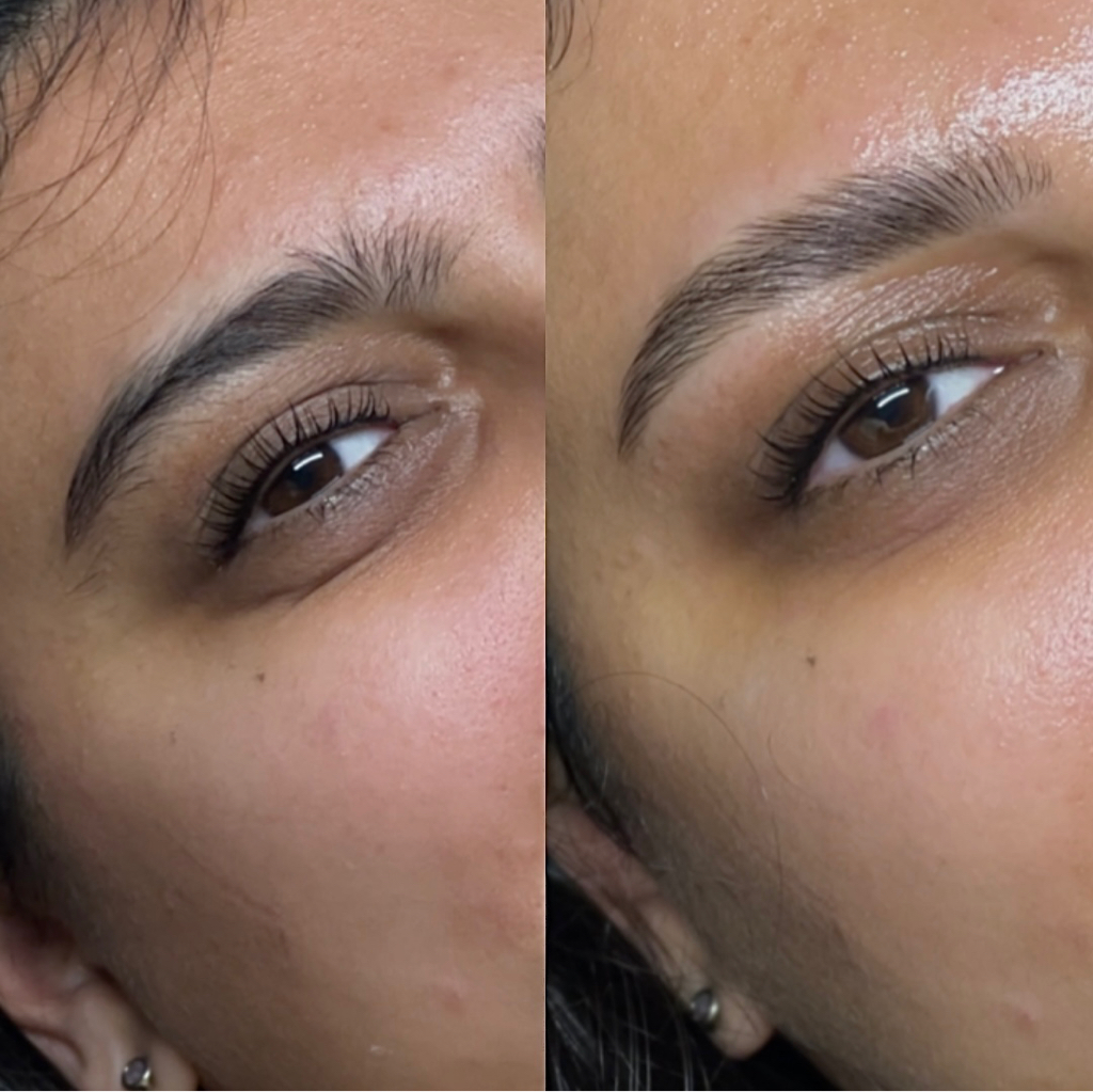 Коррекция бровей +окрашивание краской