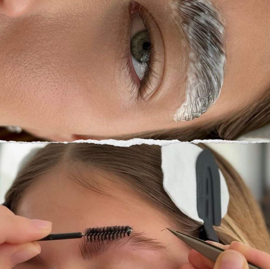 Осветление бровей