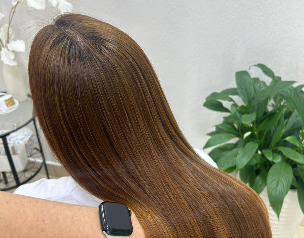 Реконструкция выпрямление волос