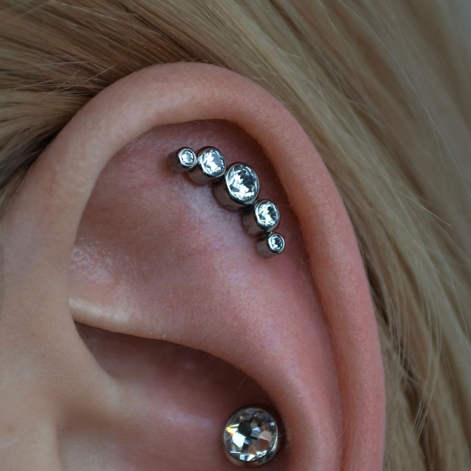 Украшение со стразой вместо базы (любой прокол)