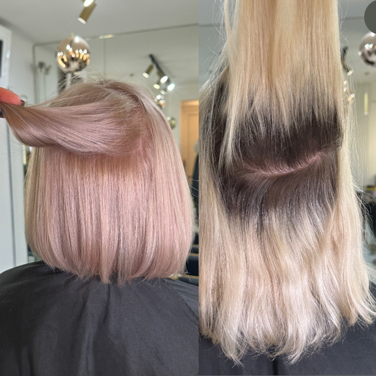 Total blond  коррекция Корней  2 -5 см