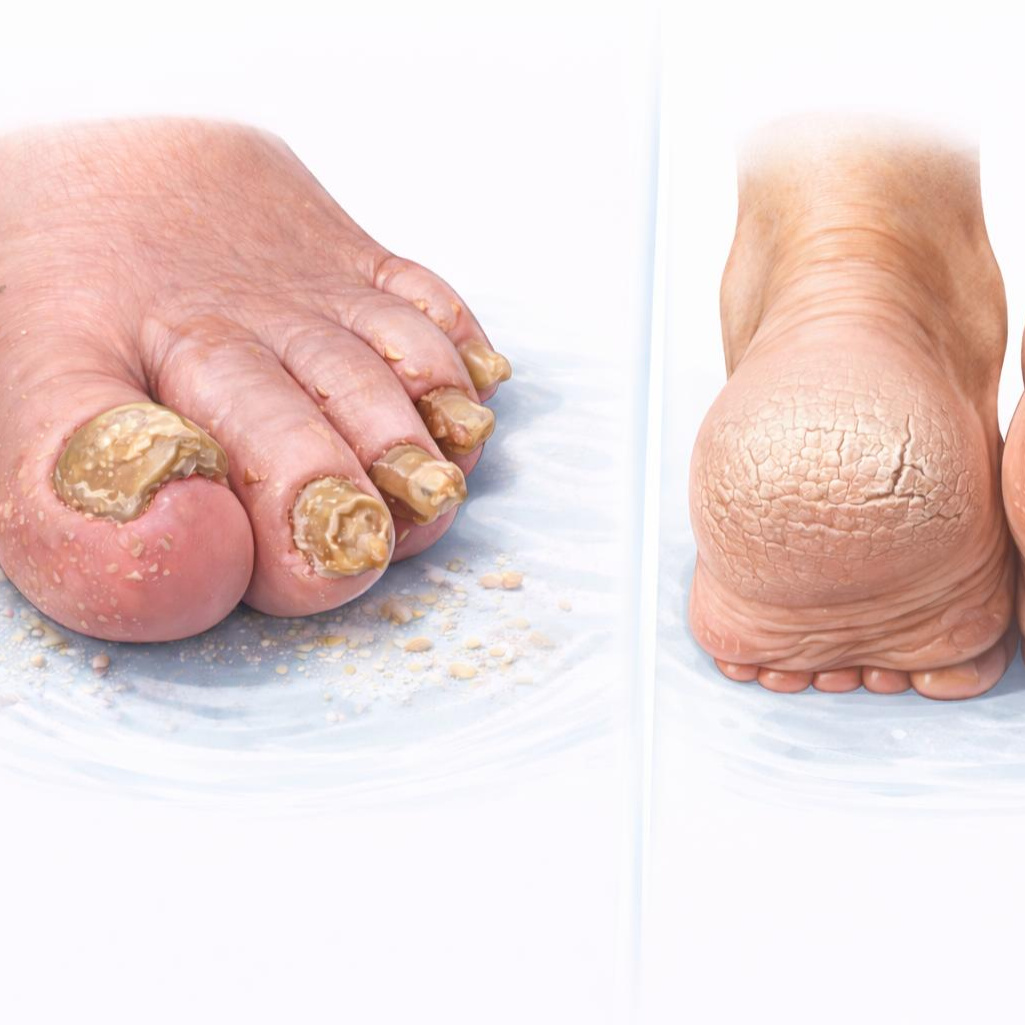 Педикюр 2 категория (1-10 повреждённых ногтей, глубокие трещины)