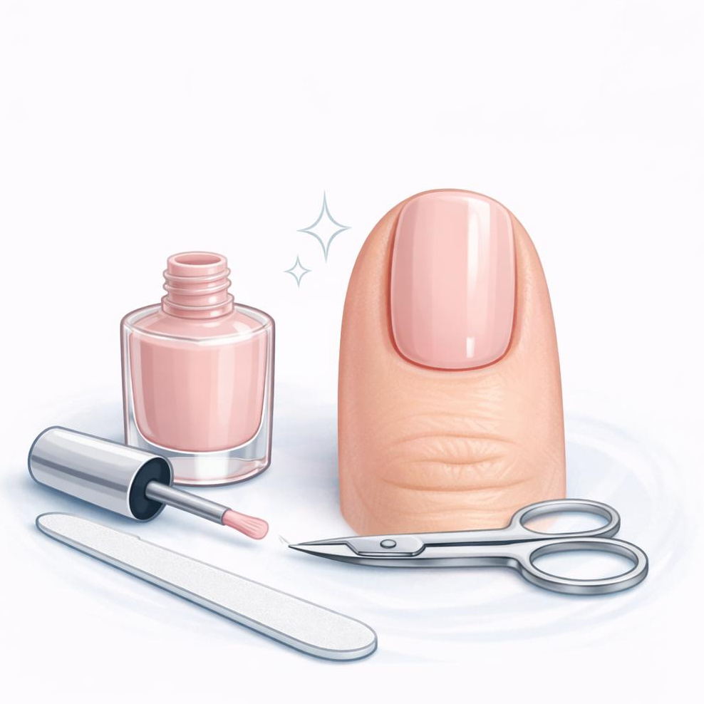 Маникюр, укрепление гелем (короткие ногти)