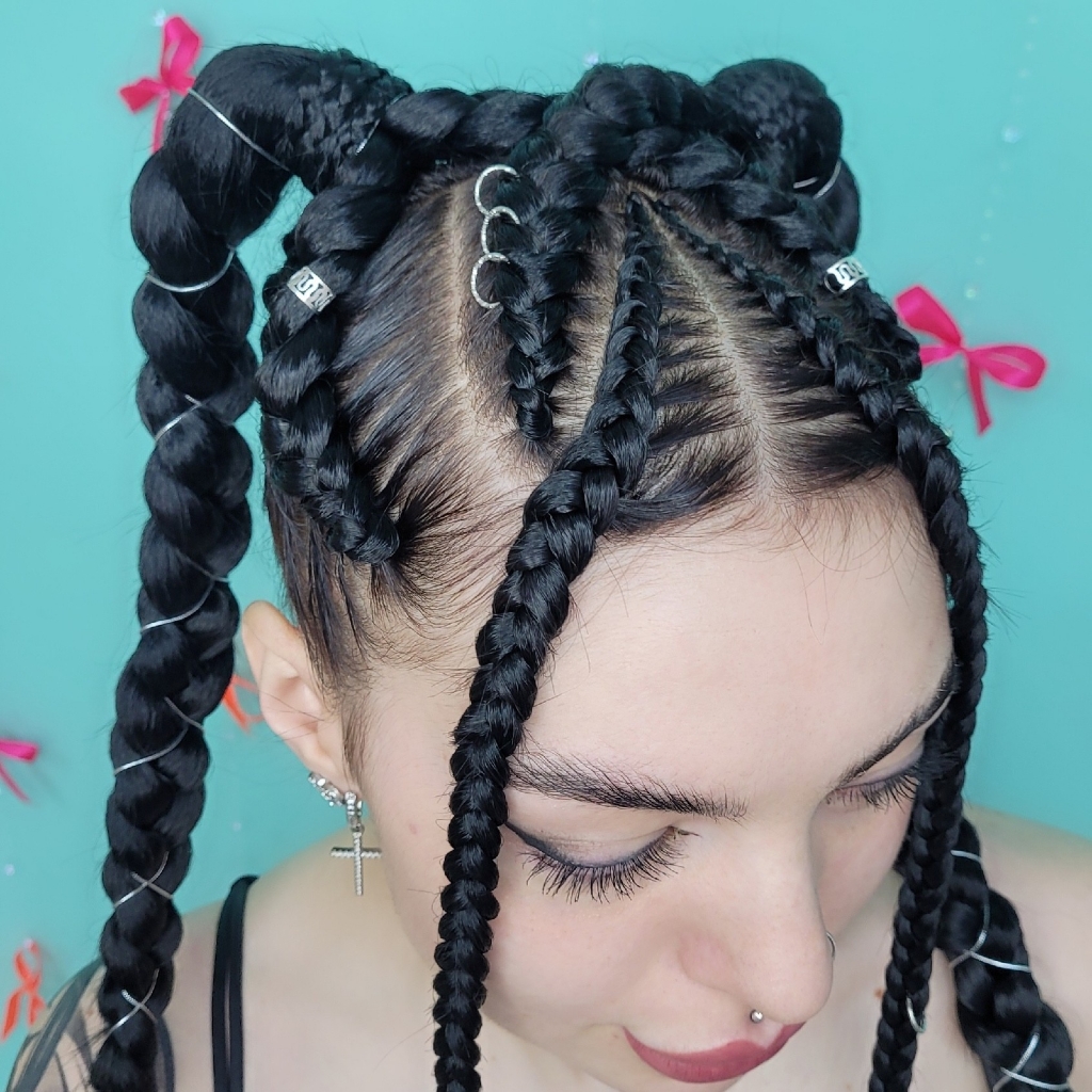 Брейды в две косы