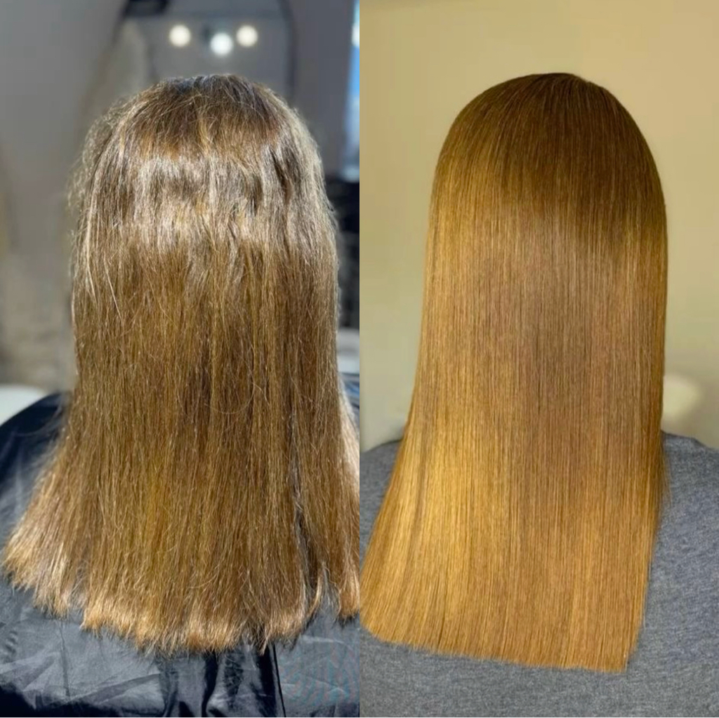 Коррекция корней кератином