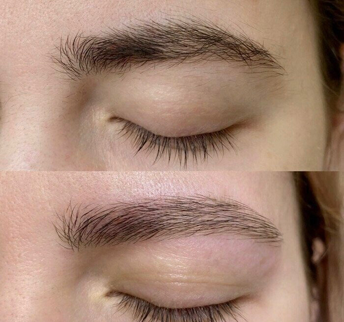 Прореживание бровей