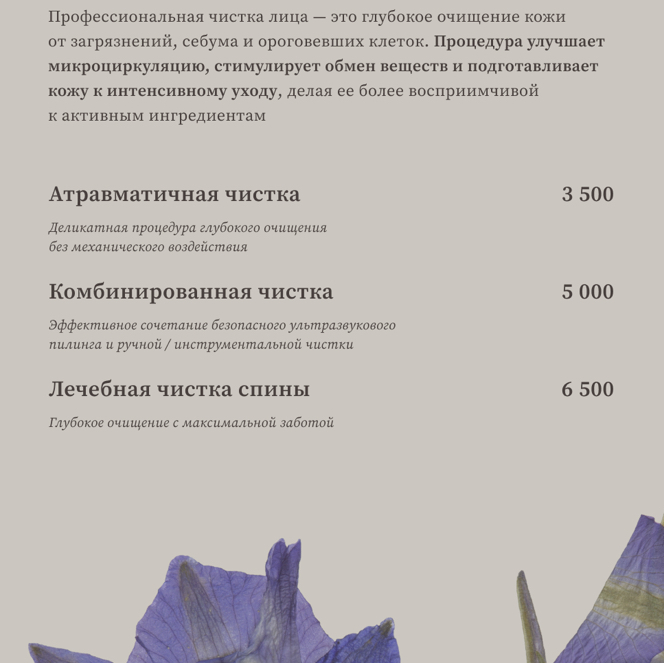 Эстетическая косметология |ЧИСТКИ