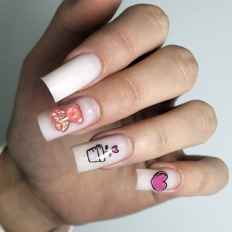 Комплекс М ( маникюр + укрепление гелем + дизайн до 4-х ногтей)