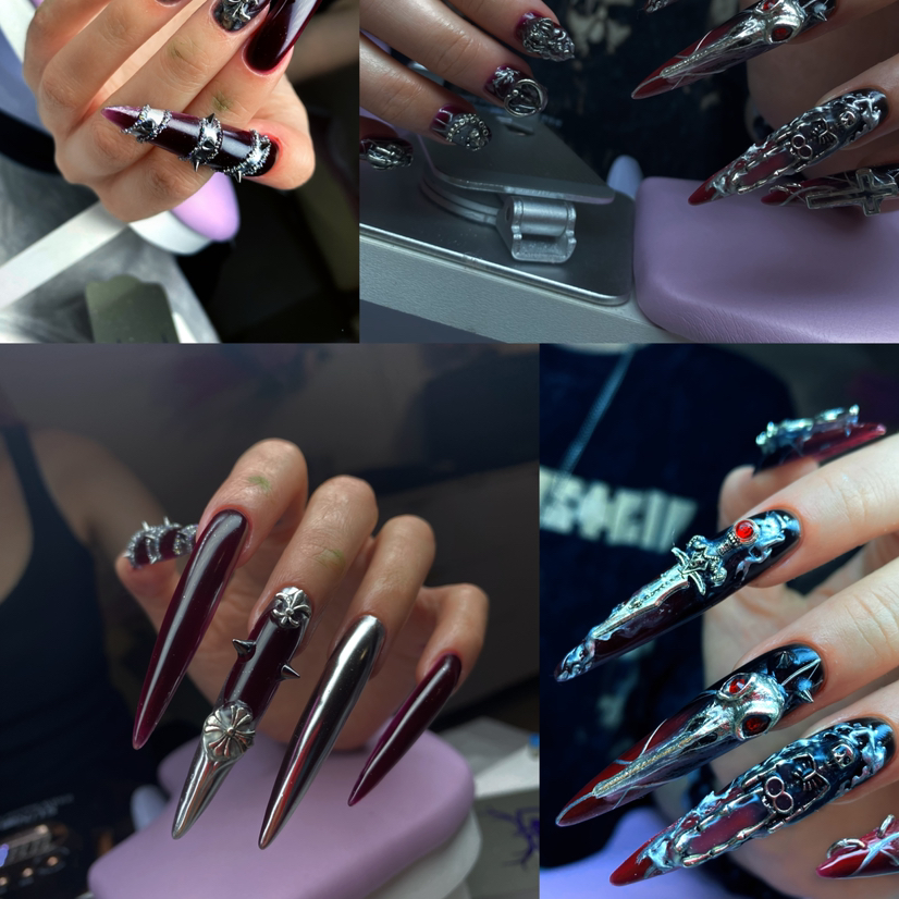 Наращивание ногтей длина XL (6-9)